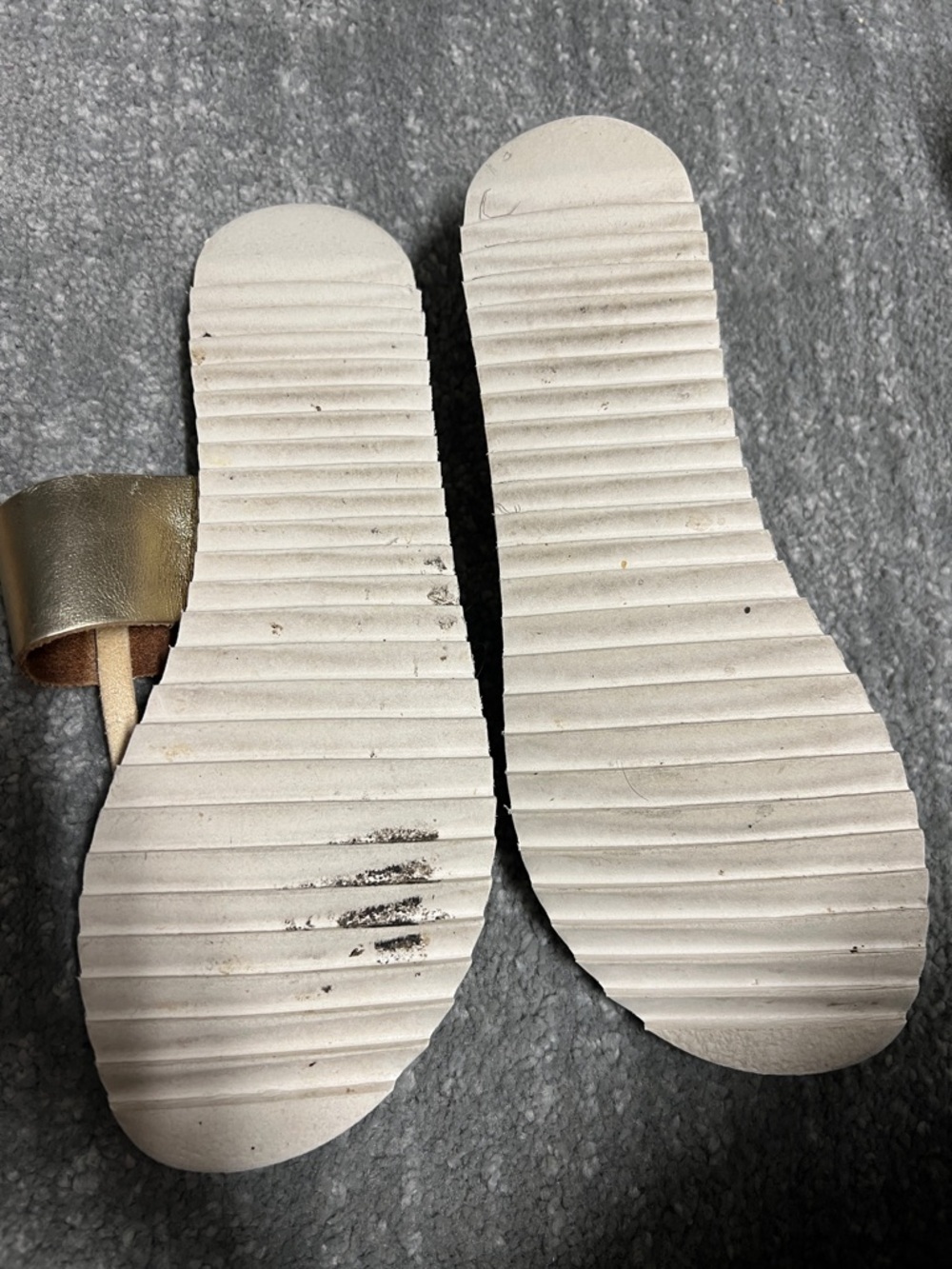 Joie Gold Leather Slide Thong Sandals - Women - Picture 3 of 3